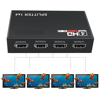 1x4 konwerter splittera kompatybilny z HDMI 1 na 4 wyjścia wzmacniacz splittera HD 1.4 HDCP 1080P podwójny wyświetlacz dla HDTV DVD PS3 Xbox 1